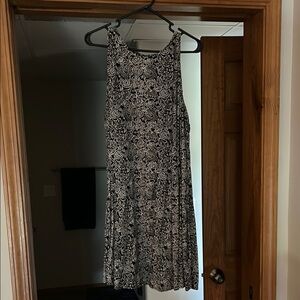 Old Navy Black and White Floral Mini Dress